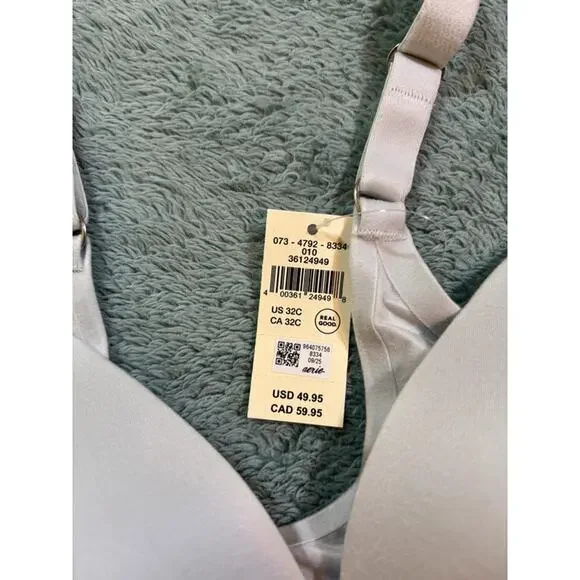 Aerie Sunnie Wireless Bra Nude Beige 32C NWT - Picture 3 of 6